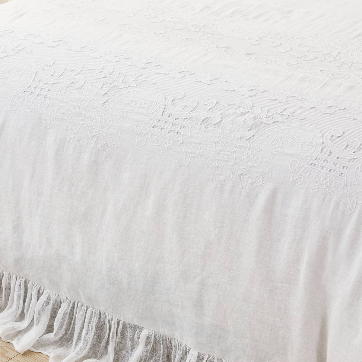 Tabitha Linen Duvet Cover Set by Mélange Home — view 5