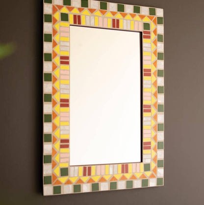 Rectangle Mosaic Tile Framed Mirror by Kalalou