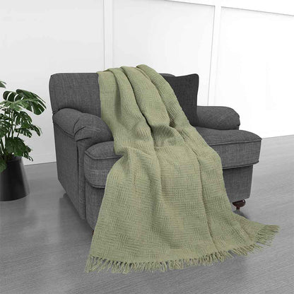 Kathy Ireland Oversized Chenille Fringed Basket Throw by Bed Bath Fashions — view 22