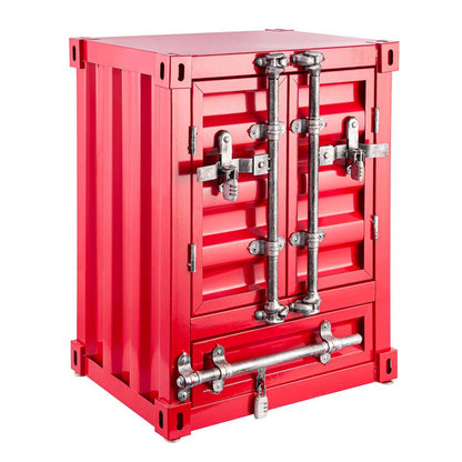 Double Door End Table: Container Inspired