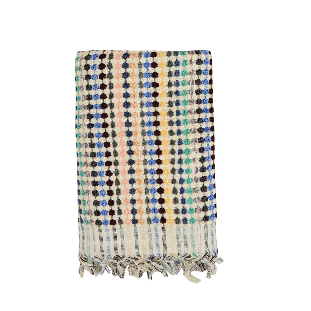 Pompom Bubble Handloom Bath Turkish Towels Farmhouse Decor by Kikoya — view 16