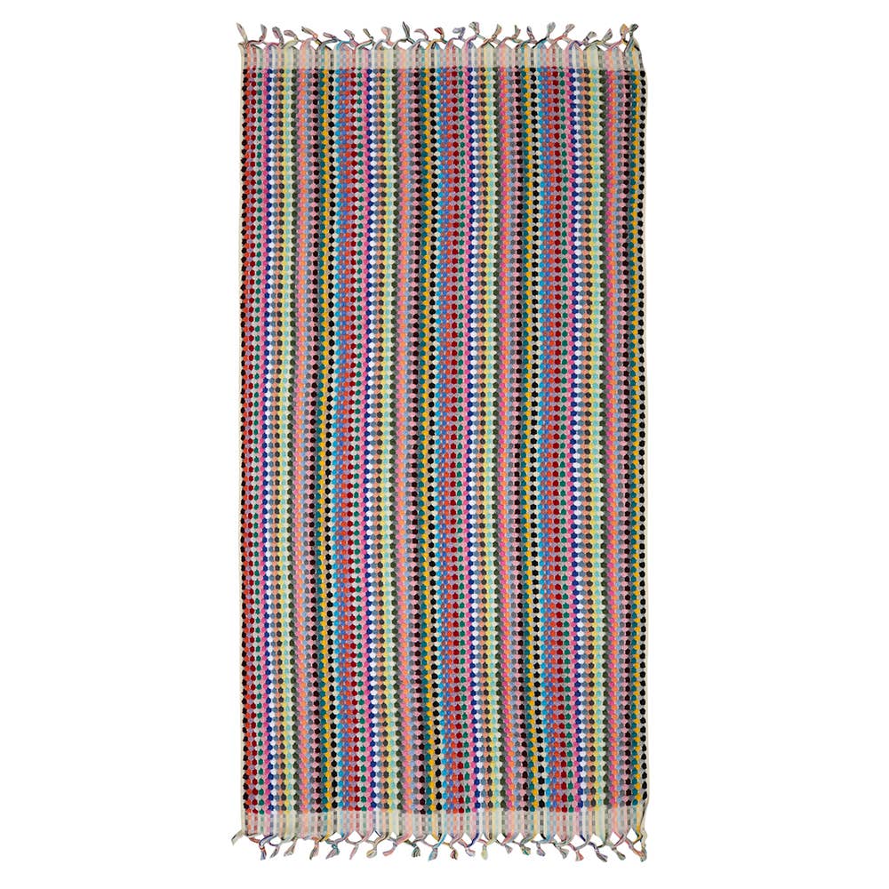 Pompom Bubble Handloom Bath Turkish Towels Farmhouse Decor by Kikoya — view 5