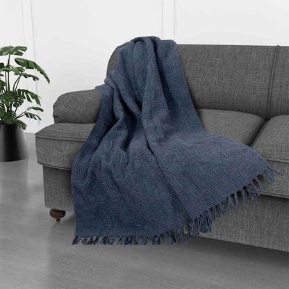 Kathy Ireland Oversized Chenille Fringed Basket Throw by Bed Bath Fashions — view 30