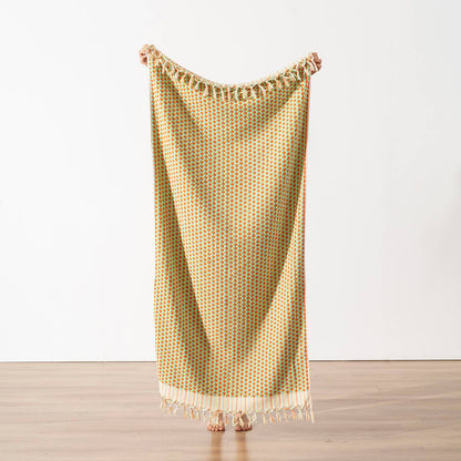 Pompom Bubble Handloom Bath Turkish Towels Farmhouse Decor by Kikoya — view 44