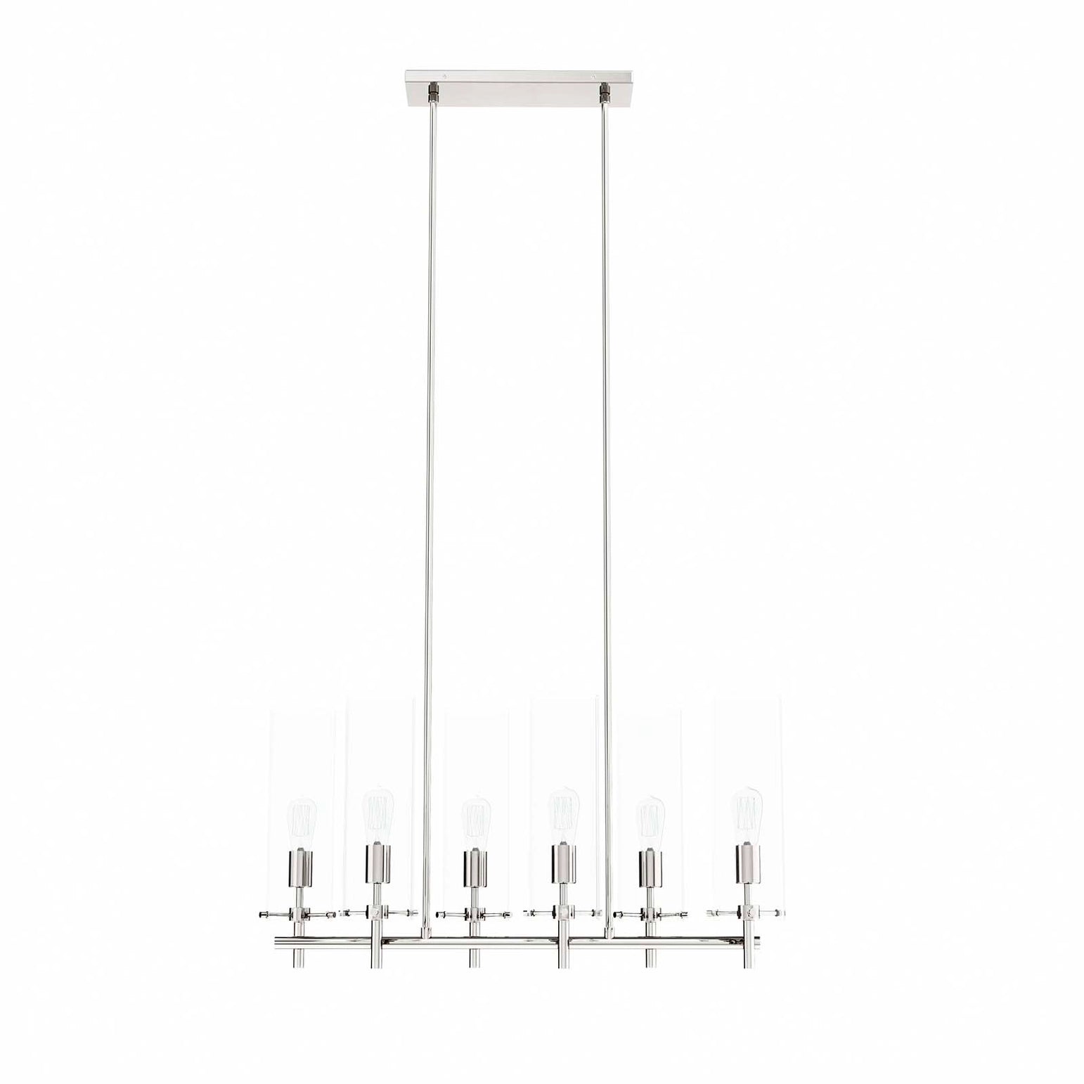 Silver Skylark 6-Light Chandelier polished silver modern ceiling fixture