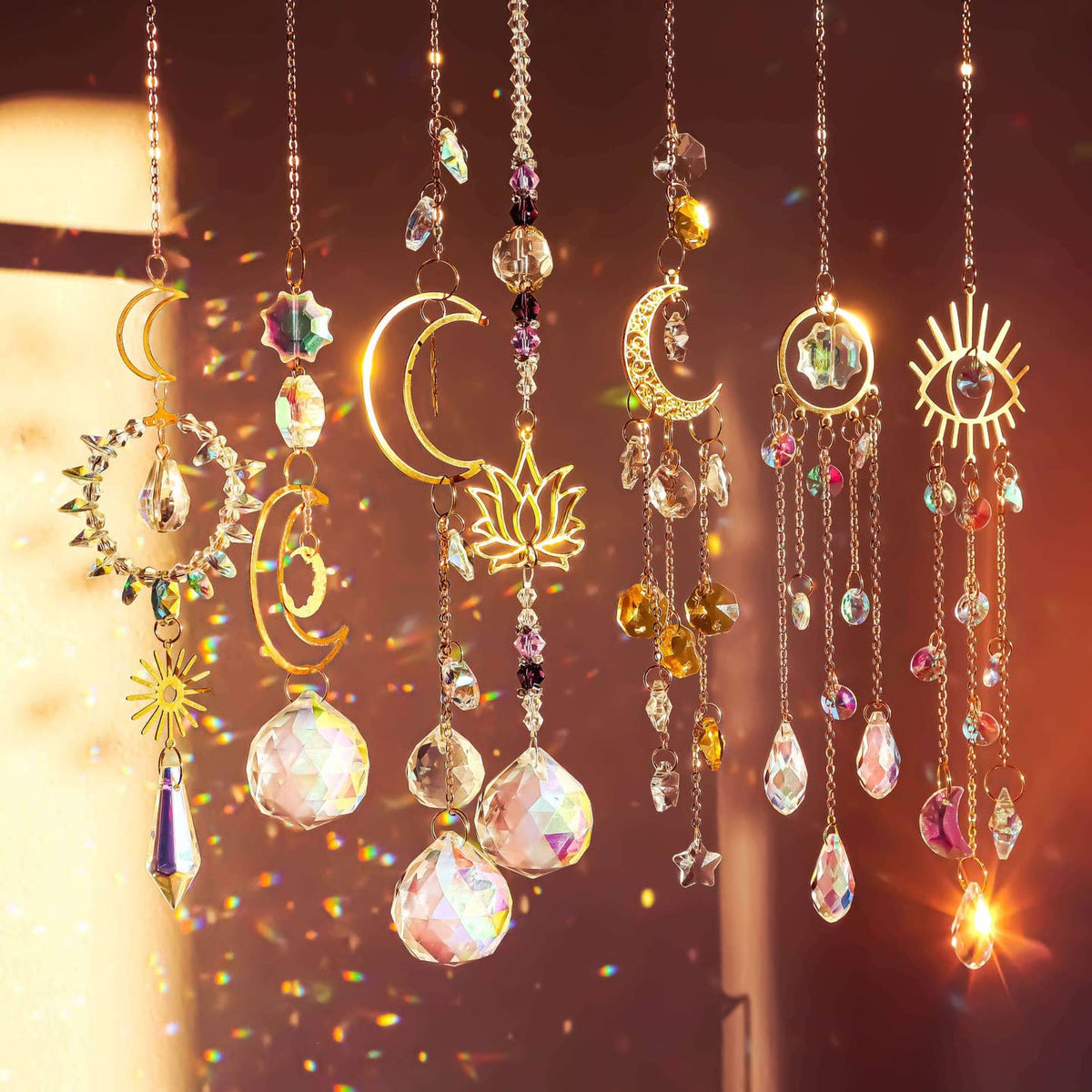 Fairy Lights Suncatcher – Whimsical Rainbow Prism Decor by LilAryenne | Jewelry & Suncatchers (Import Fees Covered) — view 4