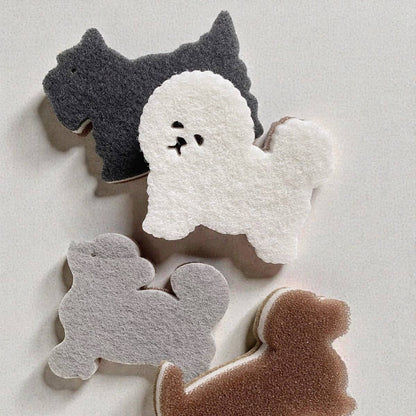 Cute Dog-Shaped Kitchen Cleaning Sponge Set (4-piece Set) by Homerely (We Cover All Import Duties) — view 4