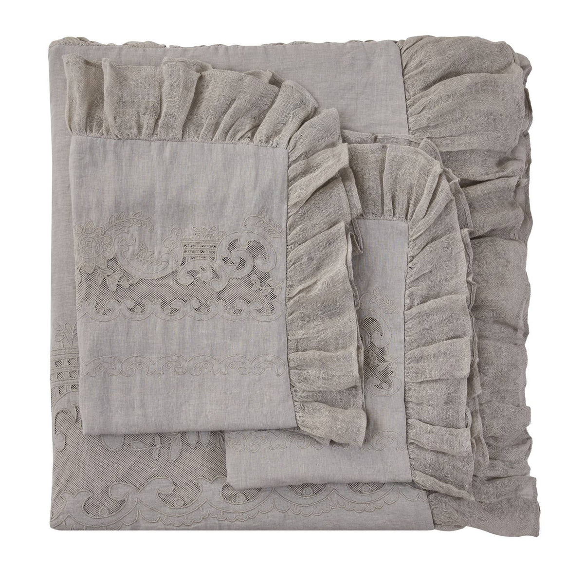 Tabitha Linen Duvet Cover Set by Mélange Home — view 44