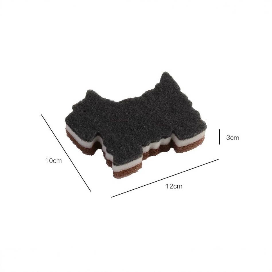 Cute Dog-Shaped Kitchen Cleaning Sponge Set (4-piece Set) by Homerely (We Cover All Import Duties) — view 5