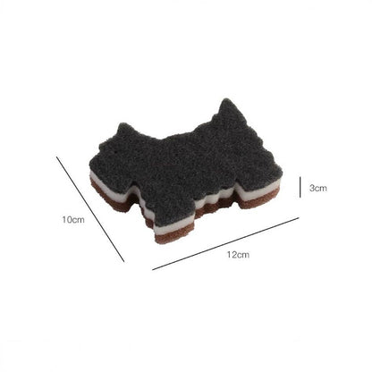 Cute Dog-Shaped Kitchen Cleaning Sponge Set (4-piece Set) by Homerely (We Cover All Import Duties) — view 5