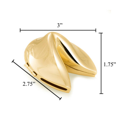 Lucky Gold or Silver Plated Fortune Cookie Keepsake by BeyBerk International — view 2