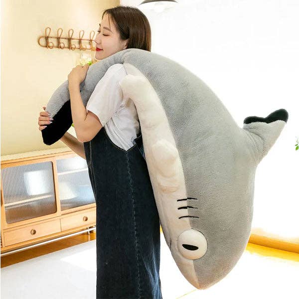 Extra Long Animal Plush Toy 4.5ft Body Pillow - Shark Kitten by Showcase — view 3