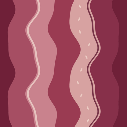 Artistic composition of Rubella Flux pattern emphasizing organic lines and color contrast