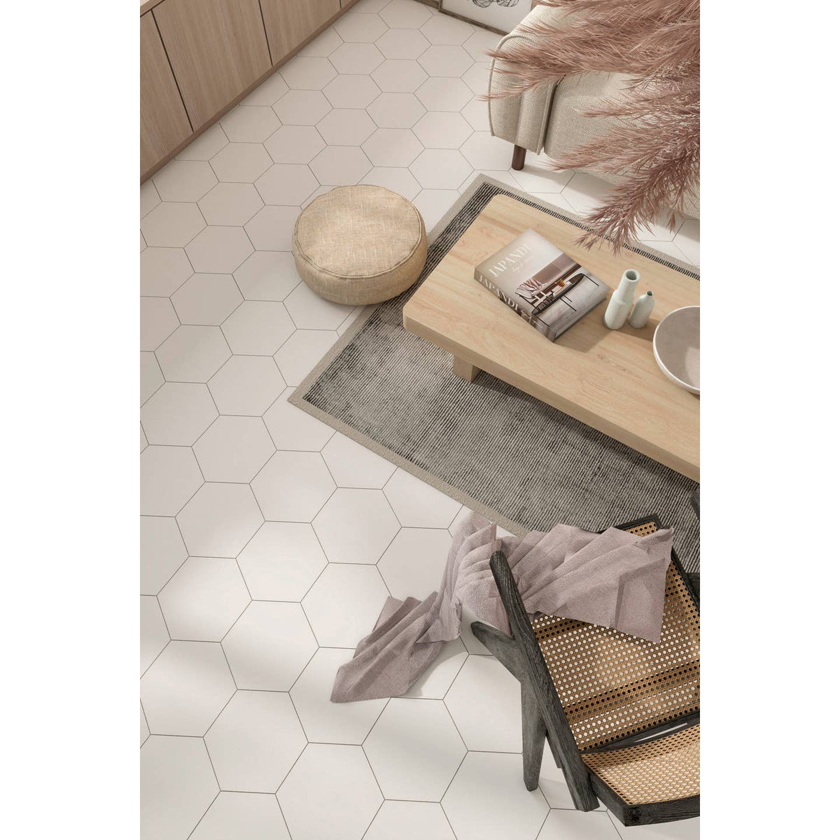 9"x10" Porcelain Hexagon Floor & Wall Tile by Thomas Avenue Ceramics — view 4