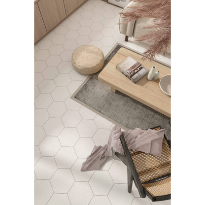 9"x10" Porcelain Hexagon Floor & Wall Tile by Thomas Avenue Ceramics — view 4