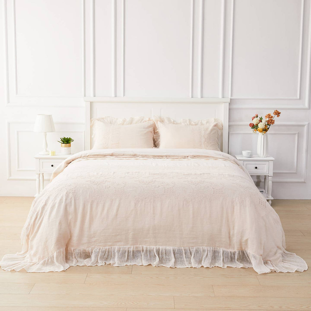 Tabitha Linen Duvet Cover Set by Mélange Home — view 26