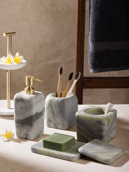 Hanoi Green Onyx Bath Accessories Set by GAURI KOHLI — view 9