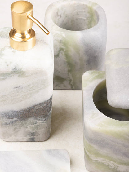 Hanoi Green Onyx Bath Accessories Set by GAURI KOHLI — view 10