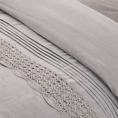 Tabitha Linen Duvet Cover Set by Mélange Home — view 39