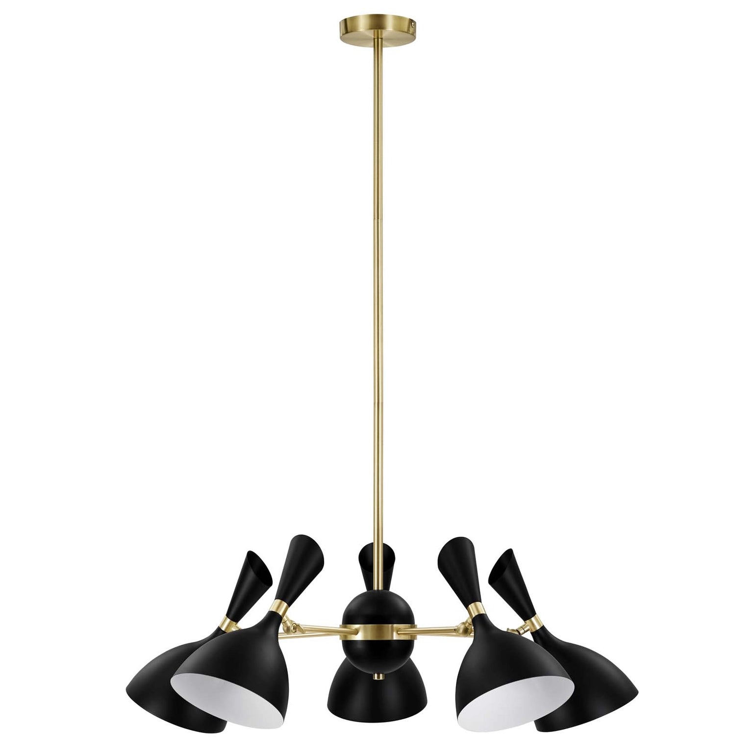 Onyx Proclaim 5-Light Pendant Chandelier matte black cluster ceiling fixture