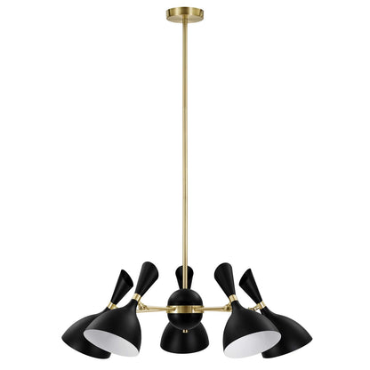 Onyx Proclaim 5-Light Pendant Chandelier matte black cluster ceiling fixture