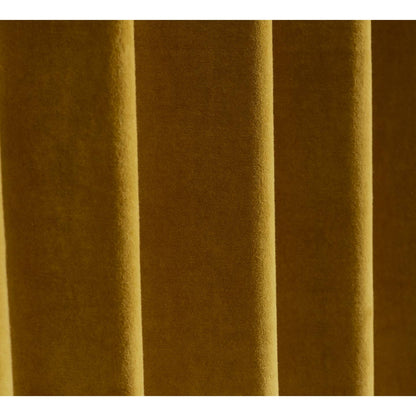 Stella Plush Cotton Velvet Curtain, Lined, Chartreuse Green by ELLORA CASA by India's Heritage — view 3