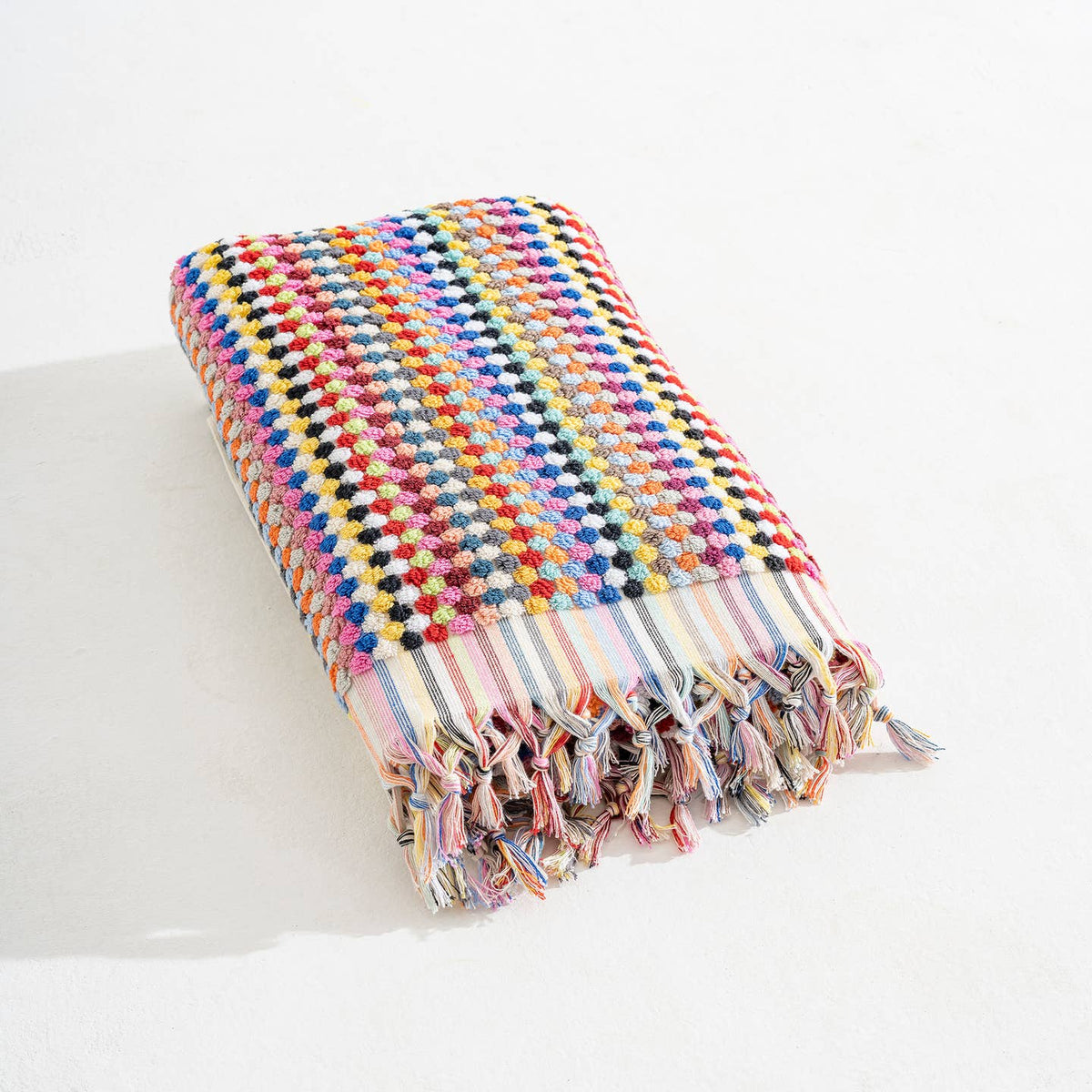 Pompom Bubble Handloom Bath Turkish Towels Farmhouse Decor by Kikoya