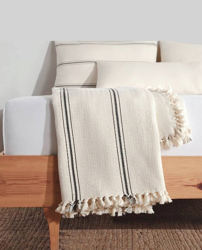 Minimalist 100% Cotton Throw Blankets & Bedspreads by Moa — view 2