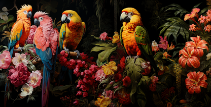 Paradis des perroquets vivants
