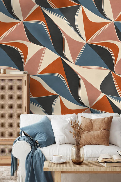 Wall segment illustrating scale of the wallpaper in a domestic setting.