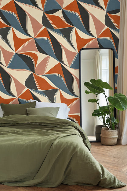 Abstract wallpaper showing moderate complexity and dynamic shapes.