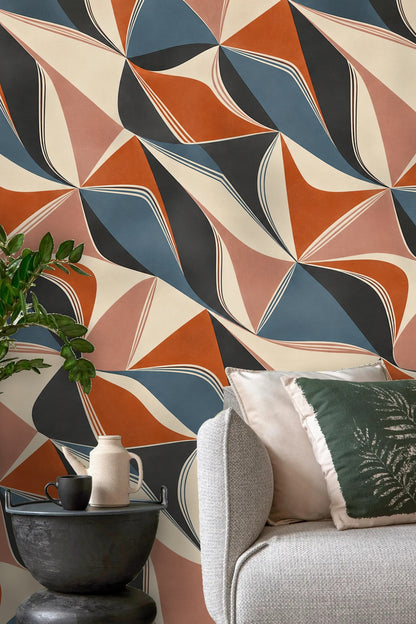 Close-up view of flowing line details on curved geometric forms.