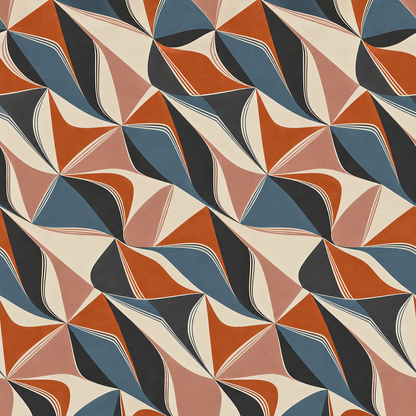 Pattern repeat aligning perfectly to create continuous rhythm.