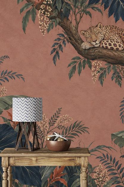 Silent Sentinel Mural wallpaper shown in an interior setting