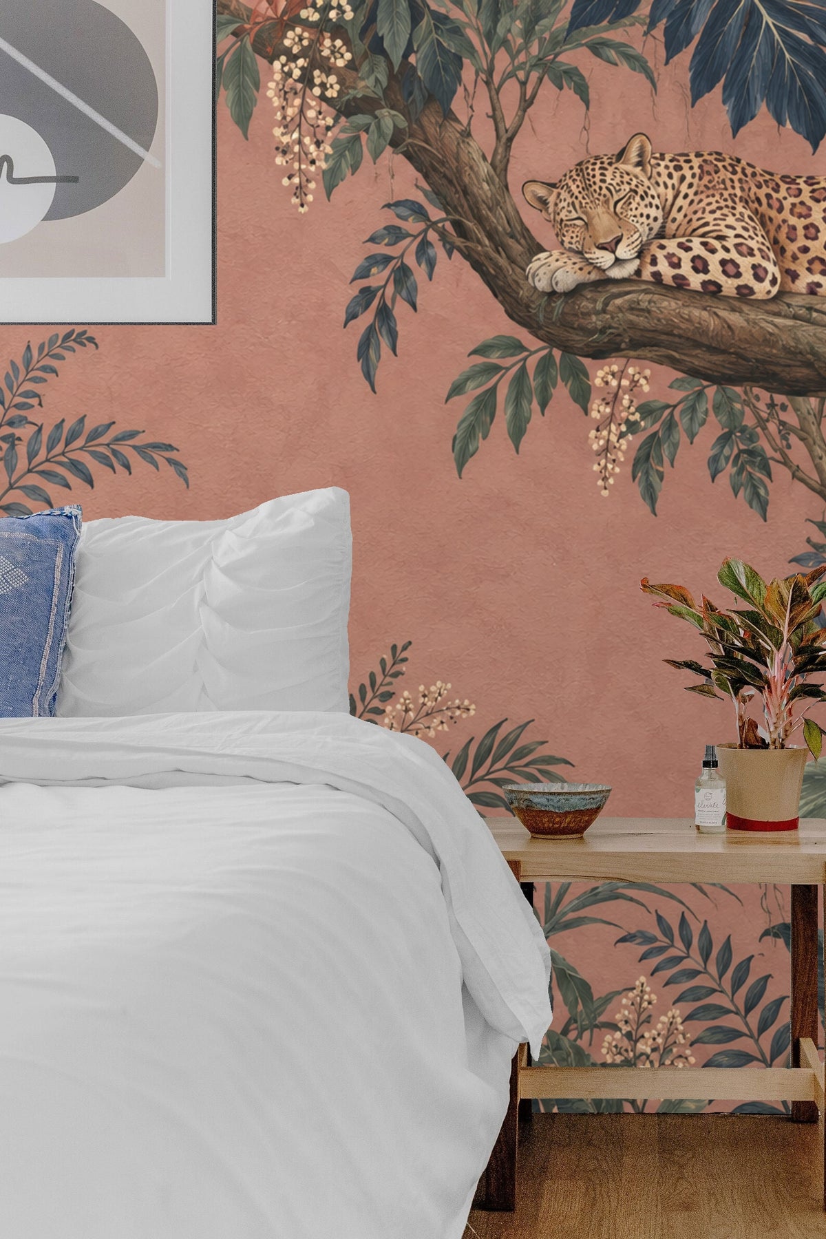 Silent Sentinel Mural wallpaper shown in an interior setting