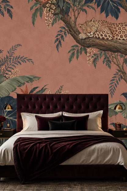 Silent Sentinel Mural wallpaper shown in an interior setting