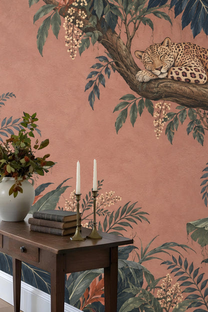 Silent Sentinel Mural wallpaper shown in an interior setting