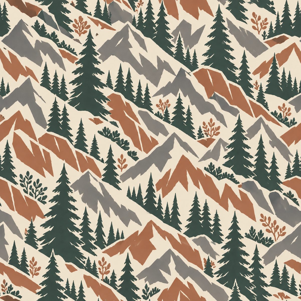 Terra Firma Pines wallpaper shown in an interior setting