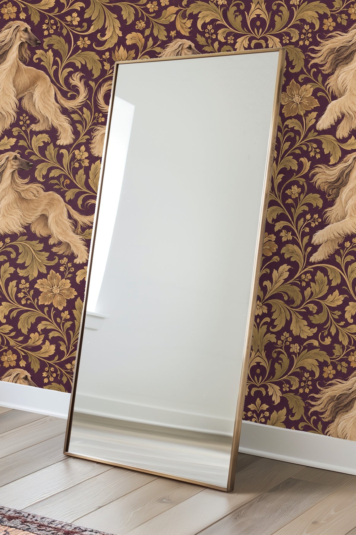 Elegant leaves and flowers with subtle shading in gold and olive tones