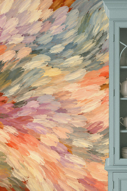 Palette Brush Ripple wallpaper shown in an interior setting