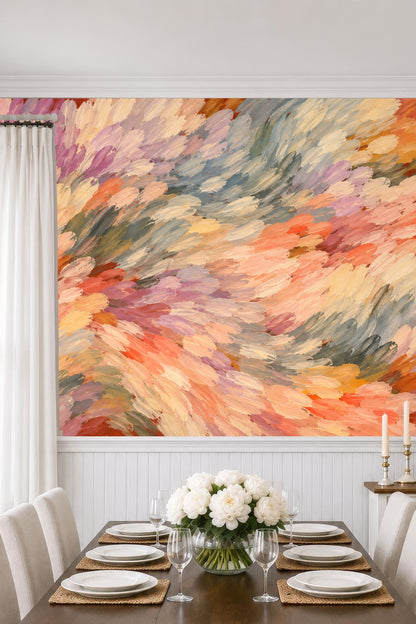 Palette Brush Ripple wallpaper shown in an interior setting