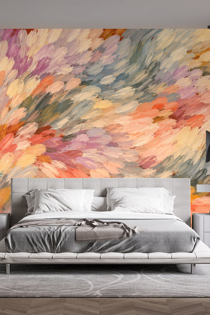 Palette Brush Ripple wallpaper shown in an interior setting