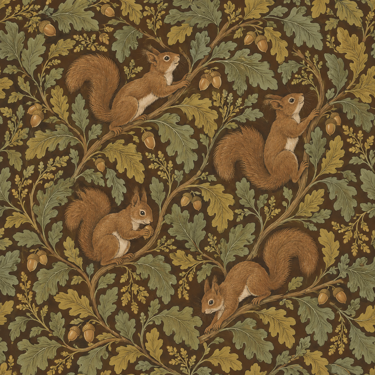 Nature-themed wallpaper pattern for residential interiors