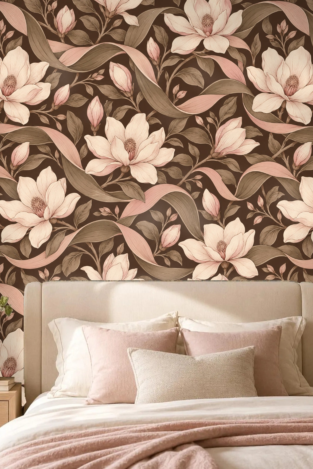 Decorative wallpaper pattern suited for cozy yet sophisticated interiors