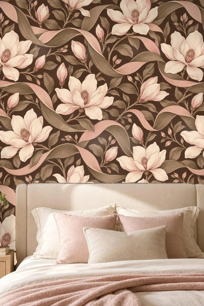 Decorative wallpaper pattern suited for cozy yet sophisticated interiors