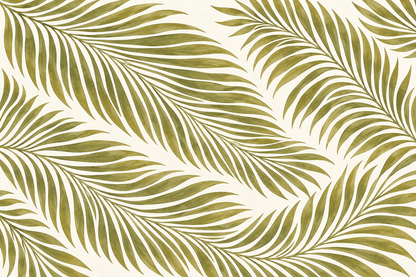 Stylized palm leaf silhouettes with midcentury modern art influence