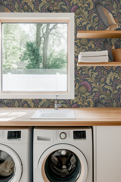 Wallpaper motif highlighting detailed feathers on kestrels