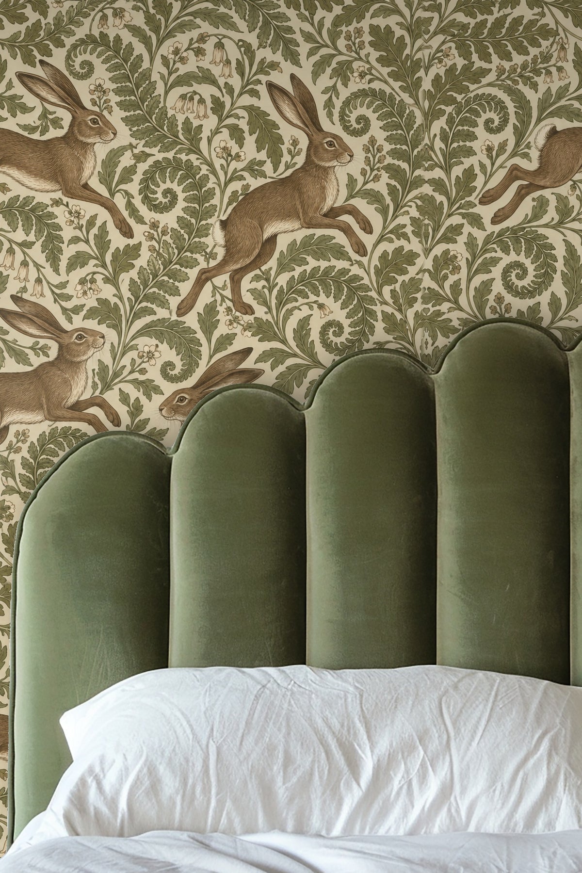 Muted earthy color palette wallpaper showcasing soft cream background with natural green and brown accents