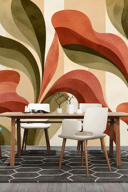 Rustalgae Bloom wallpaper shown in an interior setting