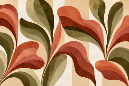 Rustalgae Bloom wallpaper shown in an interior setting